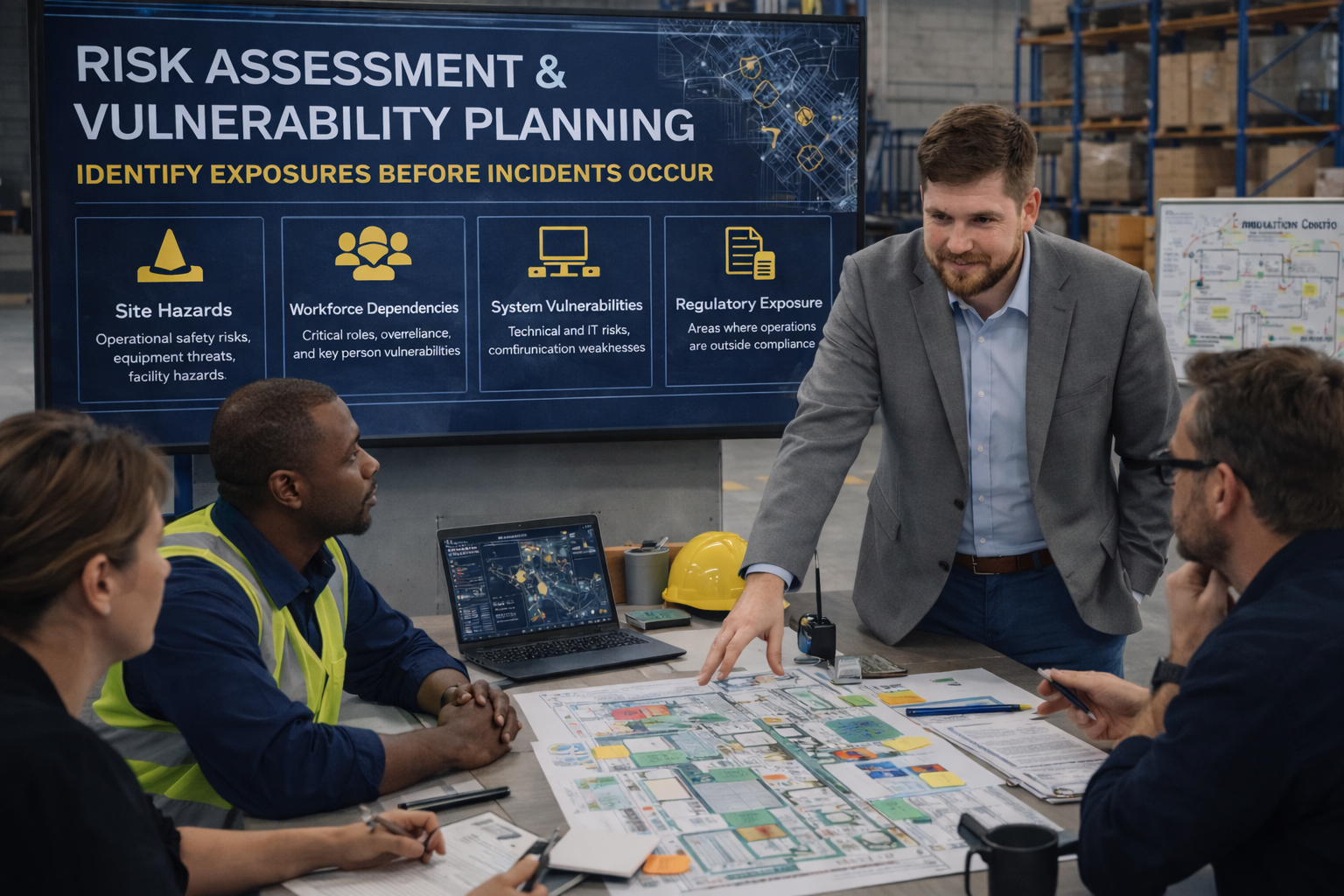 business continuity and risk assessments in progress